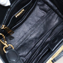 Miu Miu Hand Bag Leather 2way Purple Gold Auth 203786V-9