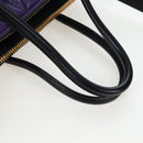 Miu Miu Hand Bag Leather 2way Purple Gold Auth 203786V-7