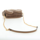 FENDI Baguette Shoulder Bag Shearing 2way Beige Gold Auth 203787SAM-8
