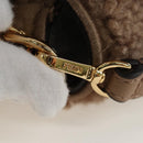 FENDI Baguette Shoulder Bag Shearing 2way Beige Gold Auth 203787SAM-22