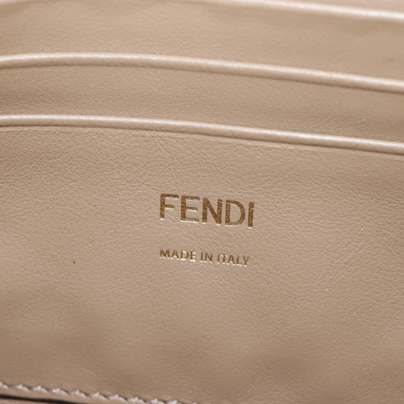 FENDI Baguette Shoulder Bag Shearing 2way Beige Gold Auth 203787SAM
