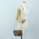 FENDI Baguette Shoulder Bag Shearing 2way Beige Gold Auth 203787SAM-30
