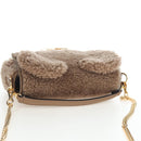 FENDI Baguette Shoulder Bag Shearing 2way Beige Gold Auth 203787SAM-6