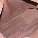 HERMES Her Line Tote MM Tote Bag Canvas Brown Silver Auth 203788-15