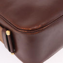 HERMES Sako Courchevel Shoulder Bag Leather Beige Gold Auth 203791A-17