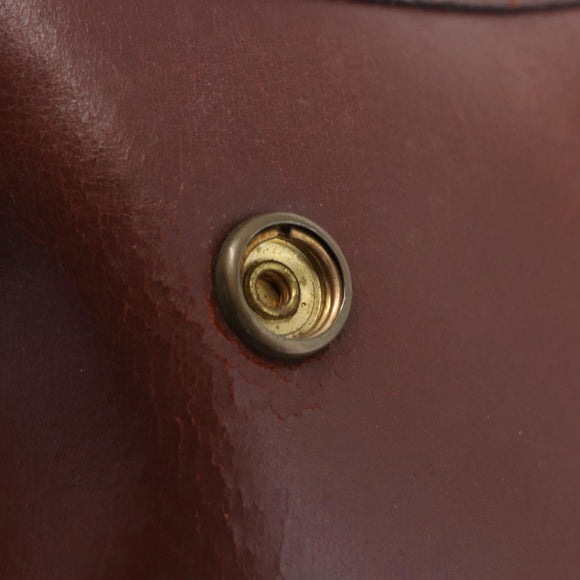 HERMES Sako Courchevel Shoulder Bag Leather Beige Gold Auth 203791A