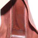 HERMES Sako Courchevel Shoulder Bag Leather Beige Gold Auth 203791A-23