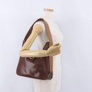 HERMES Sako Courchevel Shoulder Bag Leather Beige Gold Auth 203791A-25