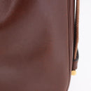 HERMES Sako Courchevel Shoulder Bag Leather Beige Gold Auth 203791A-4