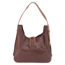HERMES Sako Courchevel Shoulder Bag Leather Beige Gold Auth 203791A-5