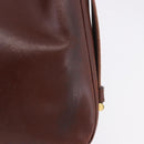 HERMES Sako Courchevel Shoulder Bag Leather Beige Gold Auth 203791A-6