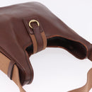 HERMES Sako Courchevel Shoulder Bag Leather Beige Gold Auth 203791A-9