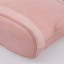 GUCCI Bamboo Chain Shoulder Bag Leather Pink Gold Auth 203792-15