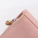 GUCCI Bamboo Chain Shoulder Bag Leather Pink Gold Auth 203792-9