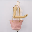 GUCCI Bamboo Chain Shoulder Bag Leather Pink Gold Auth 203792-25