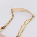 GUCCI Bamboo Chain Shoulder Bag Leather Pink Gold Auth 203792-14