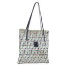 FENDI Zucca Canvas Tote Bag Green Silver Auth 203793-1