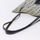 FENDI Zucca Canvas Tote Bag Green Silver Auth 203793-9