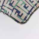 FENDI Zucca Canvas Tote Bag Green Silver Auth 203793-16