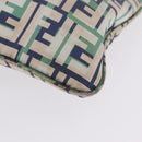FENDI Zucca Canvas Tote Bag Green Silver Auth 203793-17