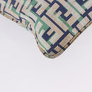 FENDI Zucca Canvas Tote Bag Green Silver Auth 203793-18