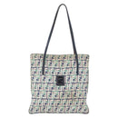 FENDI Zucca Canvas Tote Bag Green Silver Auth 203793-13