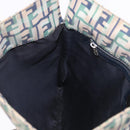 FENDI Zucca Canvas Tote Bag Green Silver Auth 203793-24