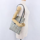 FENDI Zucca Canvas Tote Bag Green Silver Auth 203793-27