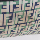 FENDI Zucca Canvas Tote Bag Green Silver Auth 203793-2