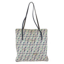 FENDI Zucca Canvas Tote Bag Green Silver Auth 203793-3