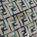 FENDI Zucca Canvas Tote Bag Green Silver Auth 203793-4