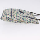 FENDI Zucca Canvas Tote Bag Green Silver Auth 203793-6