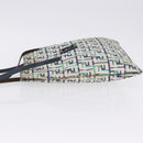 FENDI Zucca Canvas Tote Bag Green Silver Auth 203793-7