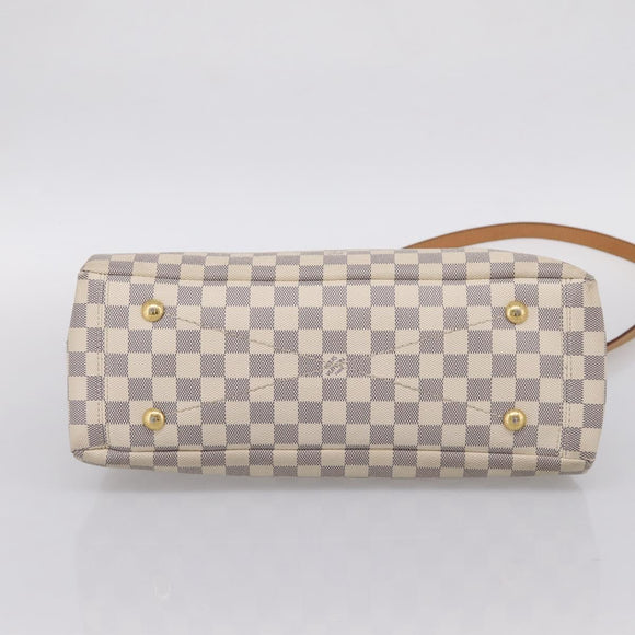 LOUIS VUITTON Damier Azur Lymington Tote Bag 2way N40022 LV Auth 203794