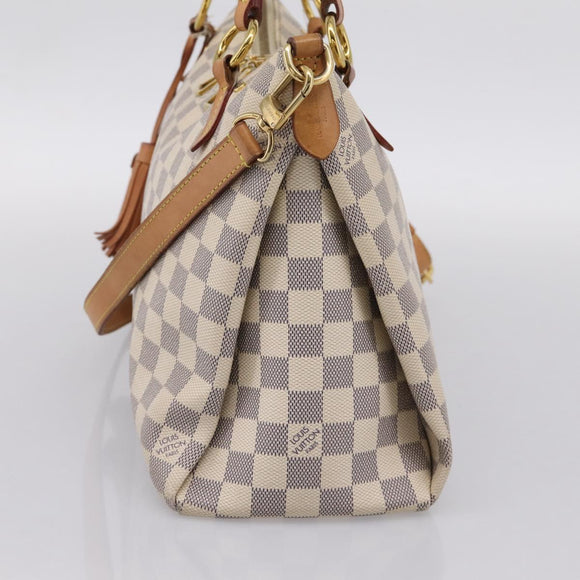 LOUIS VUITTON Damier Azur Lymington Tote Bag 2way N40022 LV Auth 203794
