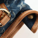 LOUIS VUITTON Monogram Denim Preity Hand Bag Blue M95020 LV Auth 203795SAV-17