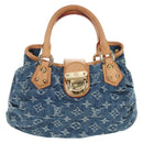 LOUIS VUITTON Monogram Denim Preity Hand Bag Blue M95020 LV Auth 203795SAV-2