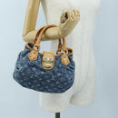 LOUIS VUITTON Monogram Denim Preity Hand Bag Blue M95020 LV Auth 203795SAV-24