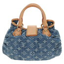 LOUIS VUITTON Monogram Denim Preity Hand Bag Blue M95020 LV Auth 203795SAV-3