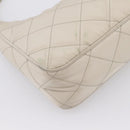 PRADA Hand Bag Nylon Beige Gold Auth 203797A-16