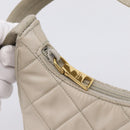 PRADA Hand Bag Nylon Beige Gold Auth 203797A-10