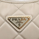 PRADA Hand Bag Nylon Beige Gold Auth 203797A-17