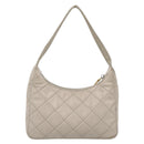 PRADA Hand Bag Nylon Beige Gold Auth 203797A-2