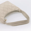 PRADA Hand Bag Nylon Beige Gold Auth 203797A-7