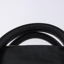 Miu Miu Hand Bag Leather 2way Black Gold Auth 203798V-15