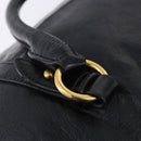 Miu Miu Hand Bag Leather 2way Black Gold Auth 203798V-24