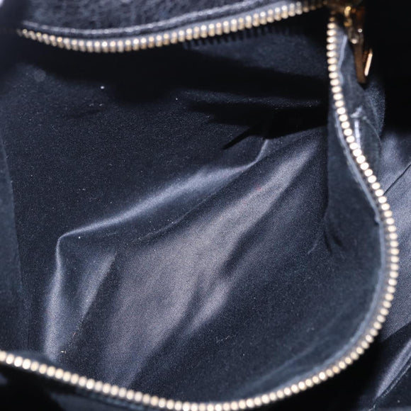 Miu Miu Hand Bag Leather 2way Black Gold Auth 203798V