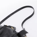 Miu Miu Hand Bag Leather 2way Black Gold Auth 203800V-15
