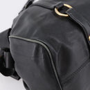 Miu Miu Hand Bag Leather 2way Black Gold Auth 203800V-17