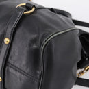 Miu Miu Hand Bag Leather 2way Black Gold Auth 203800V-18